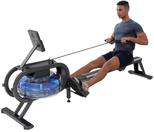 AquaLite Rameur à eau d'appartement 16 Niveaux de Résistance