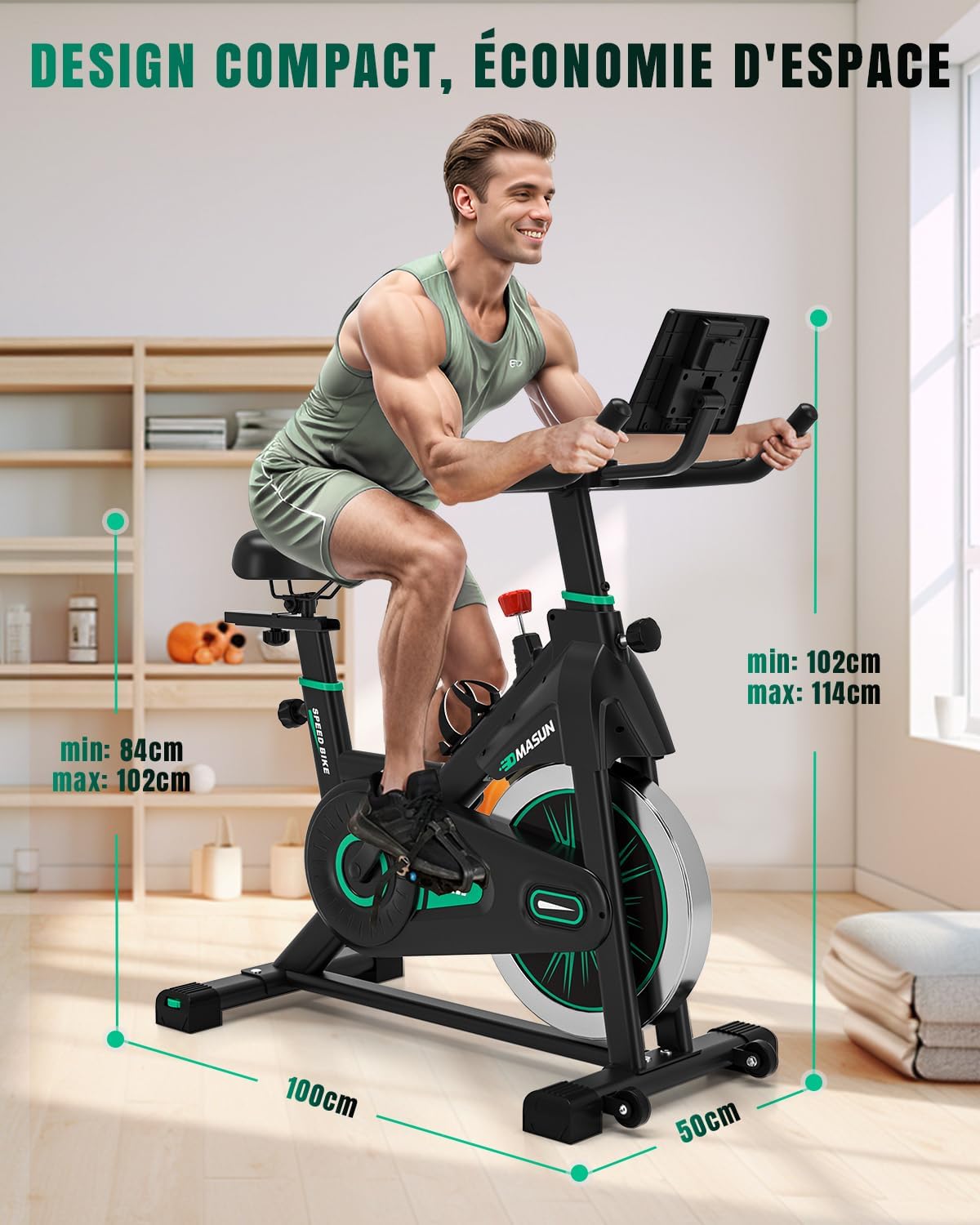 DMASUN Run Vélo d'appartement Ultra silencieux