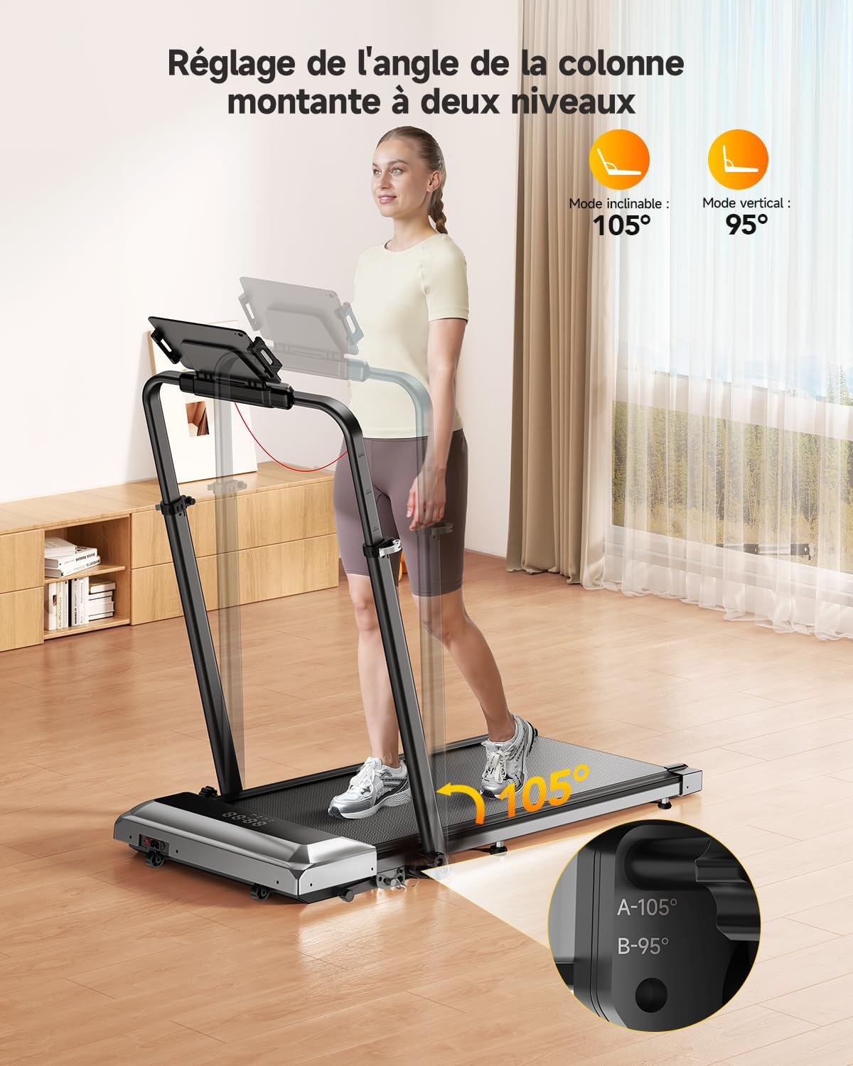 TP6 Run Tapis de Course Pliable 12 km/h avec Inclinaison 12%