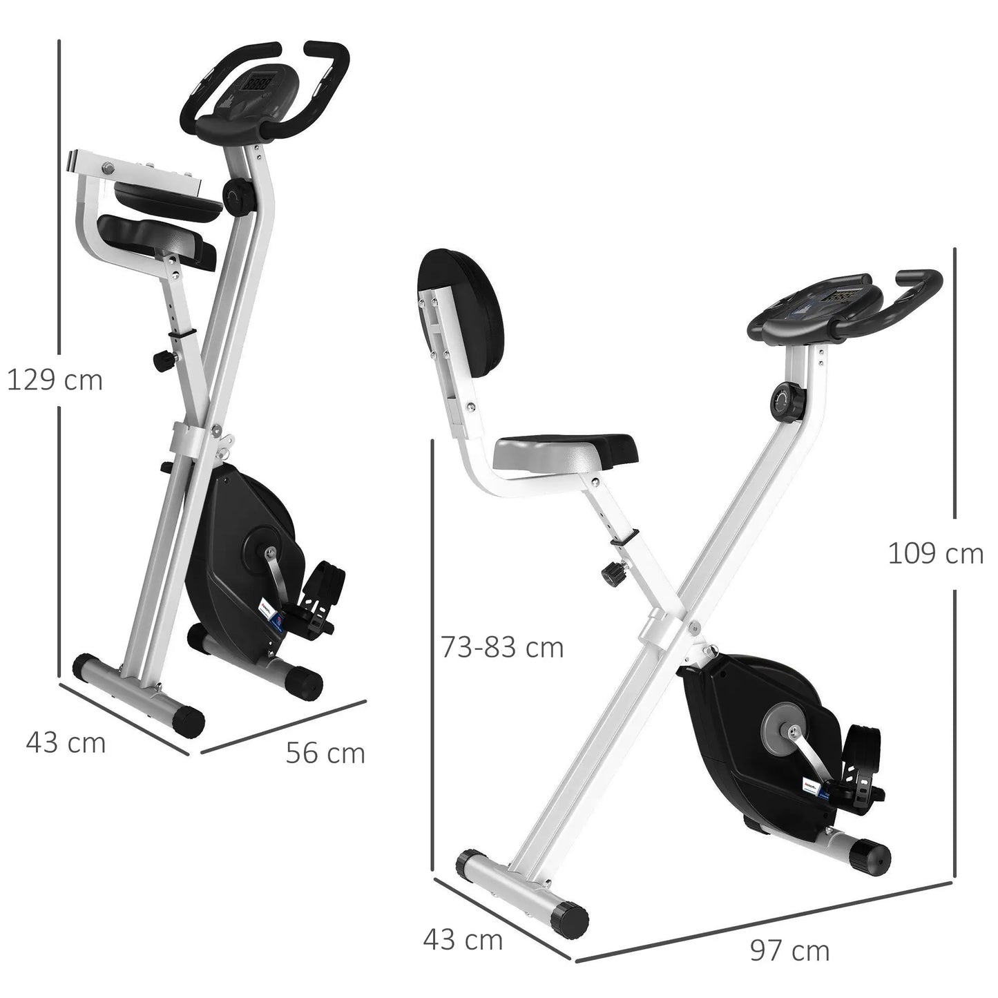 A90 Vélo d'appartement Pliable 8 Niveaux de Résistance