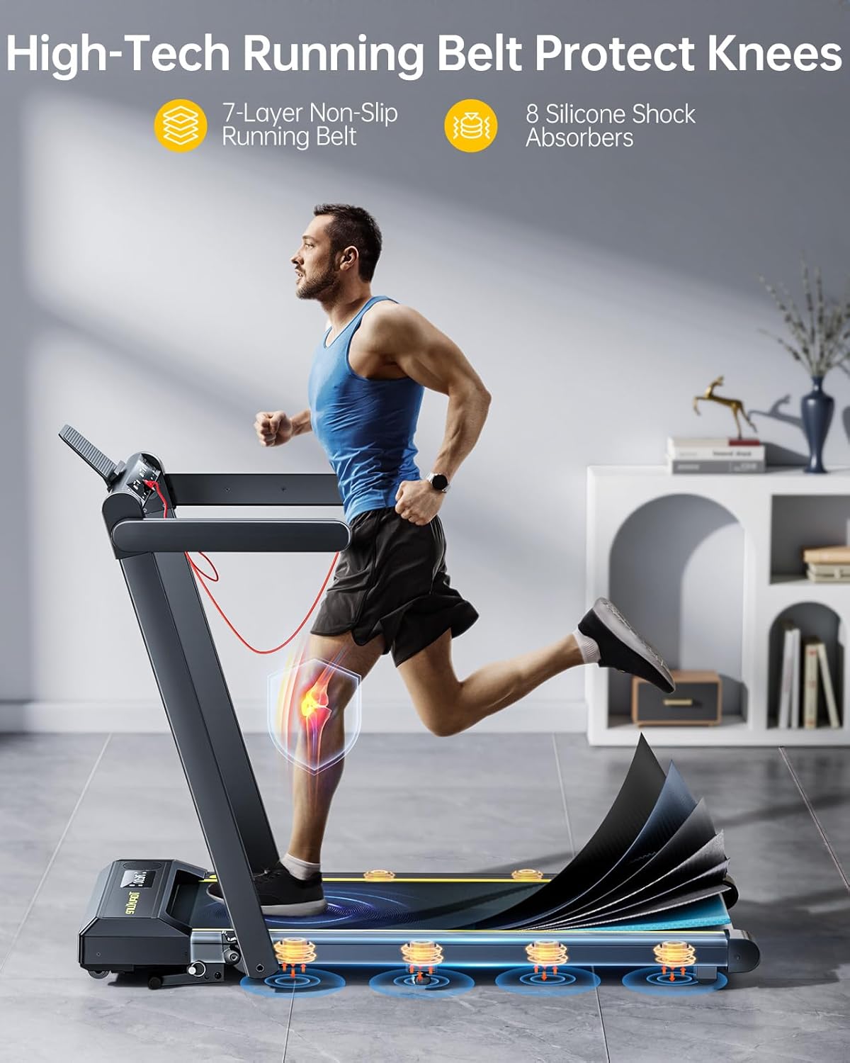 TP5 Pro S Tapis de Course Pliable 16 km/h inclinable 12%