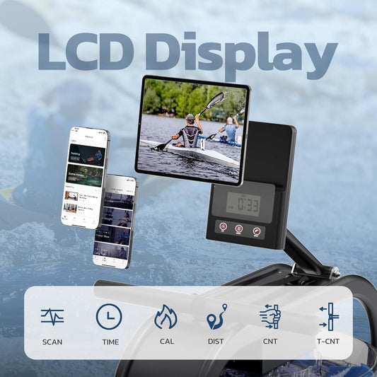 AquaLite Rameur à eau d'appartement 16 Niveaux de Résistance