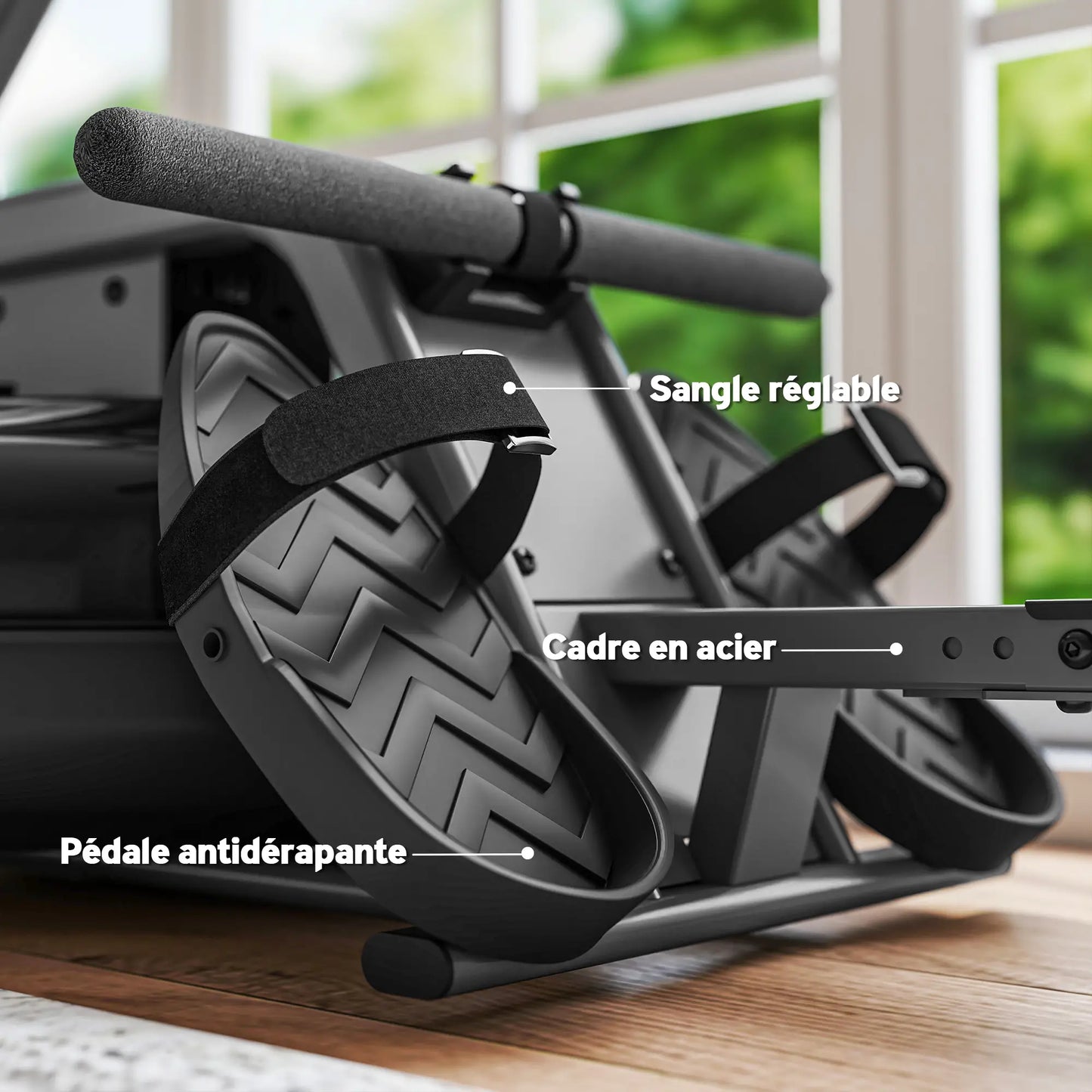 AquaElite ProS Rameur à eau d'appartement 6 Niveaux de Résistance