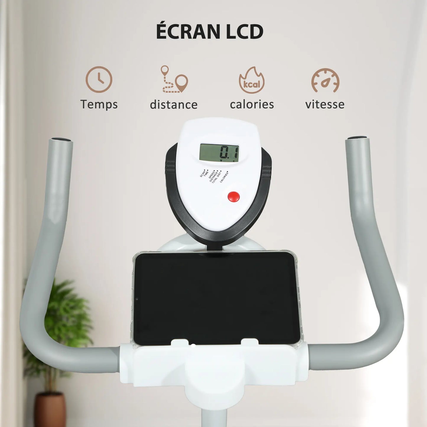 Sportnow Vélo d'appartement Confort ave Ecran LCD