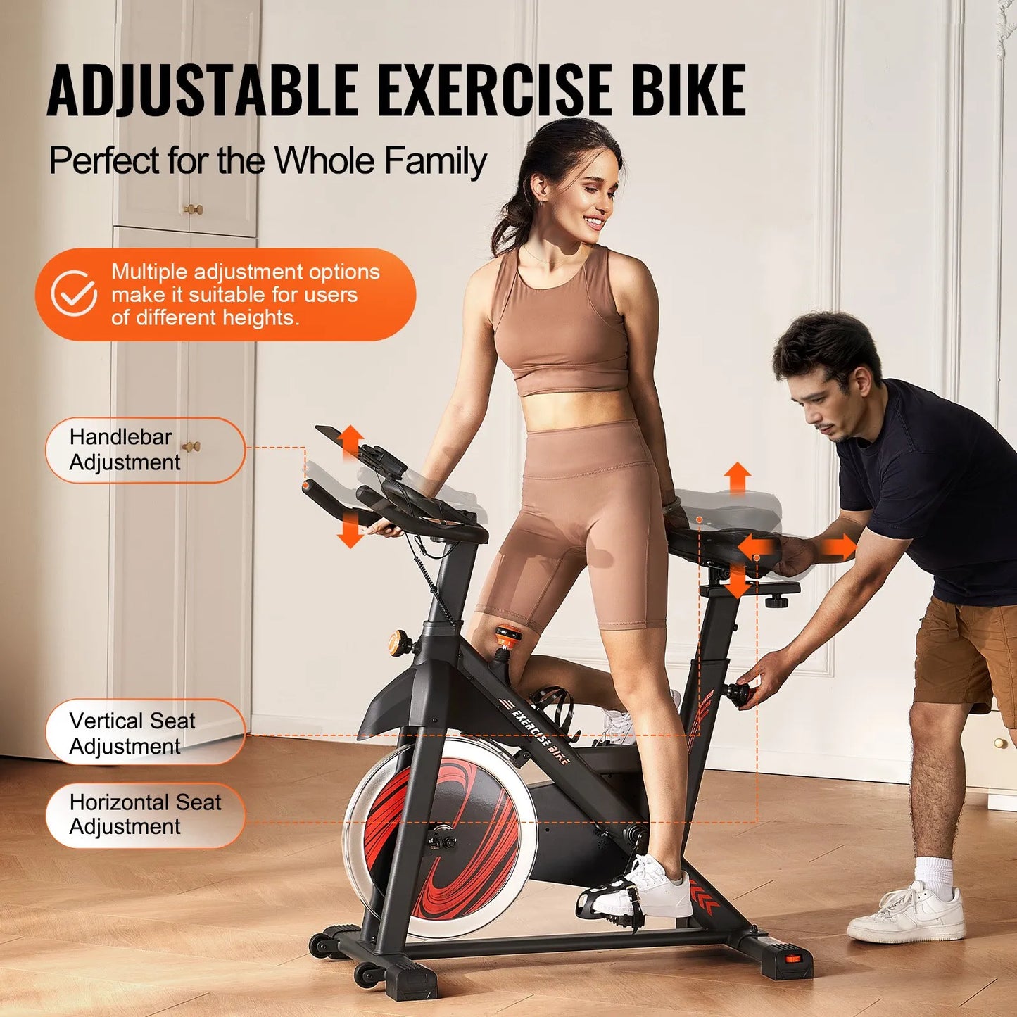 S706 Vélo d'appartement Robuste avec Ecran LCD